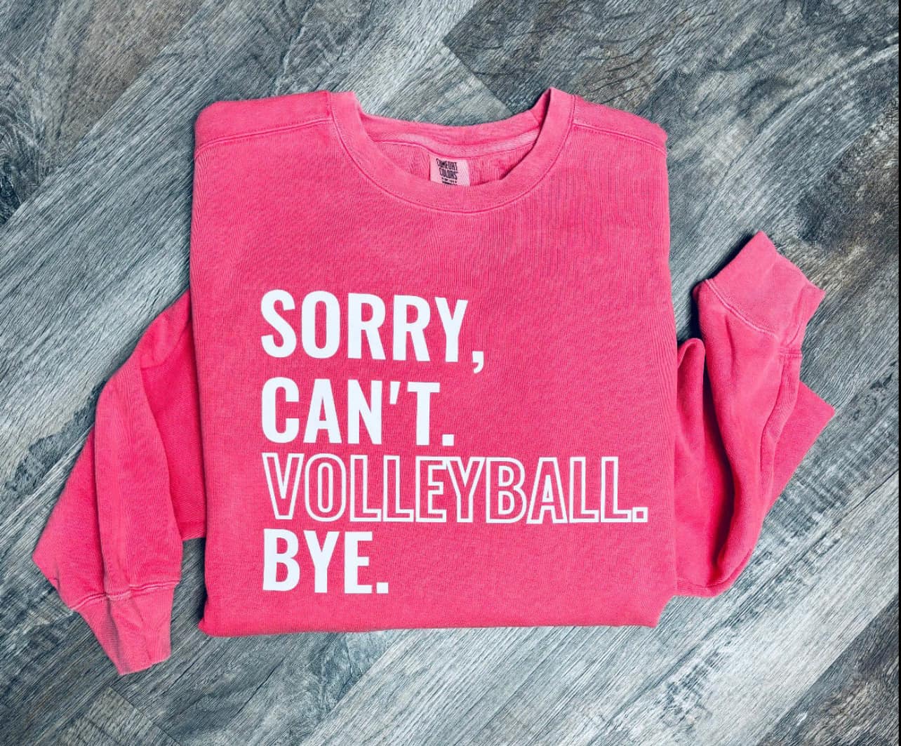 Sorry. Can't. Volleyball. Bye.
