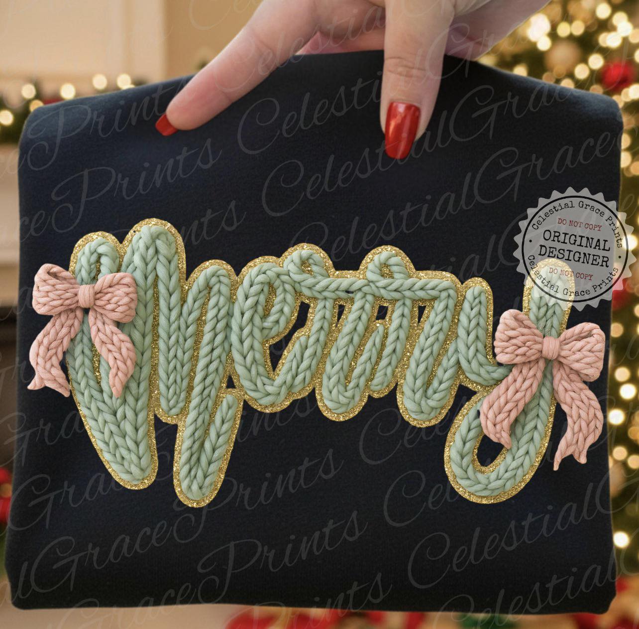 Faux Yarn Merry Sage