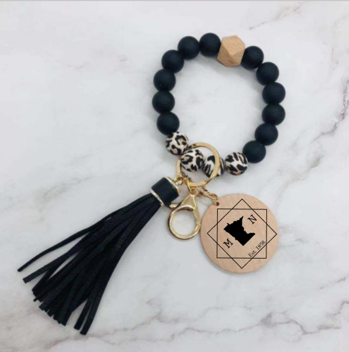 Black Tassel Wristlet
