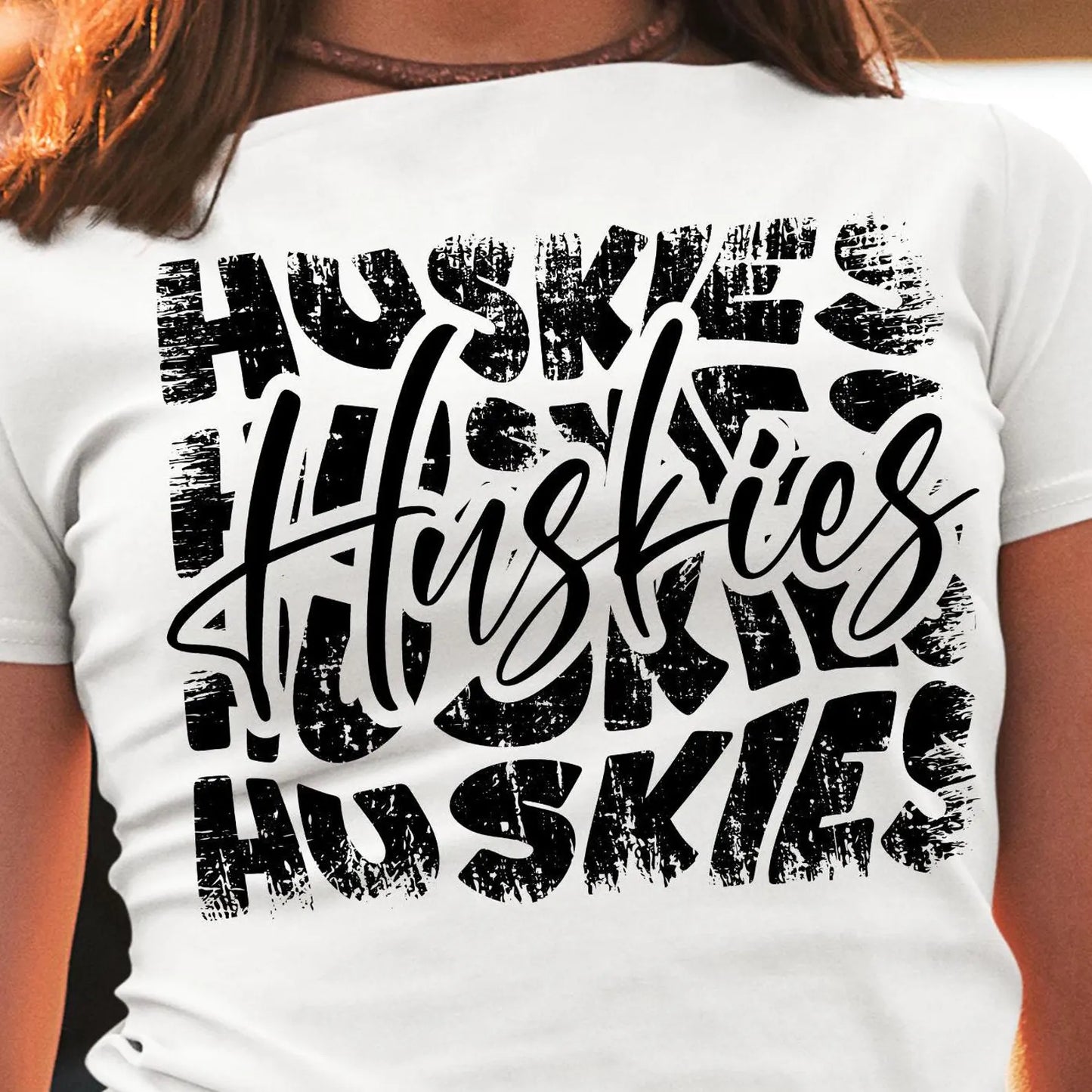 Huskies Distressed Stack