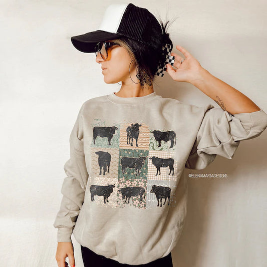 Retro Boho Cow