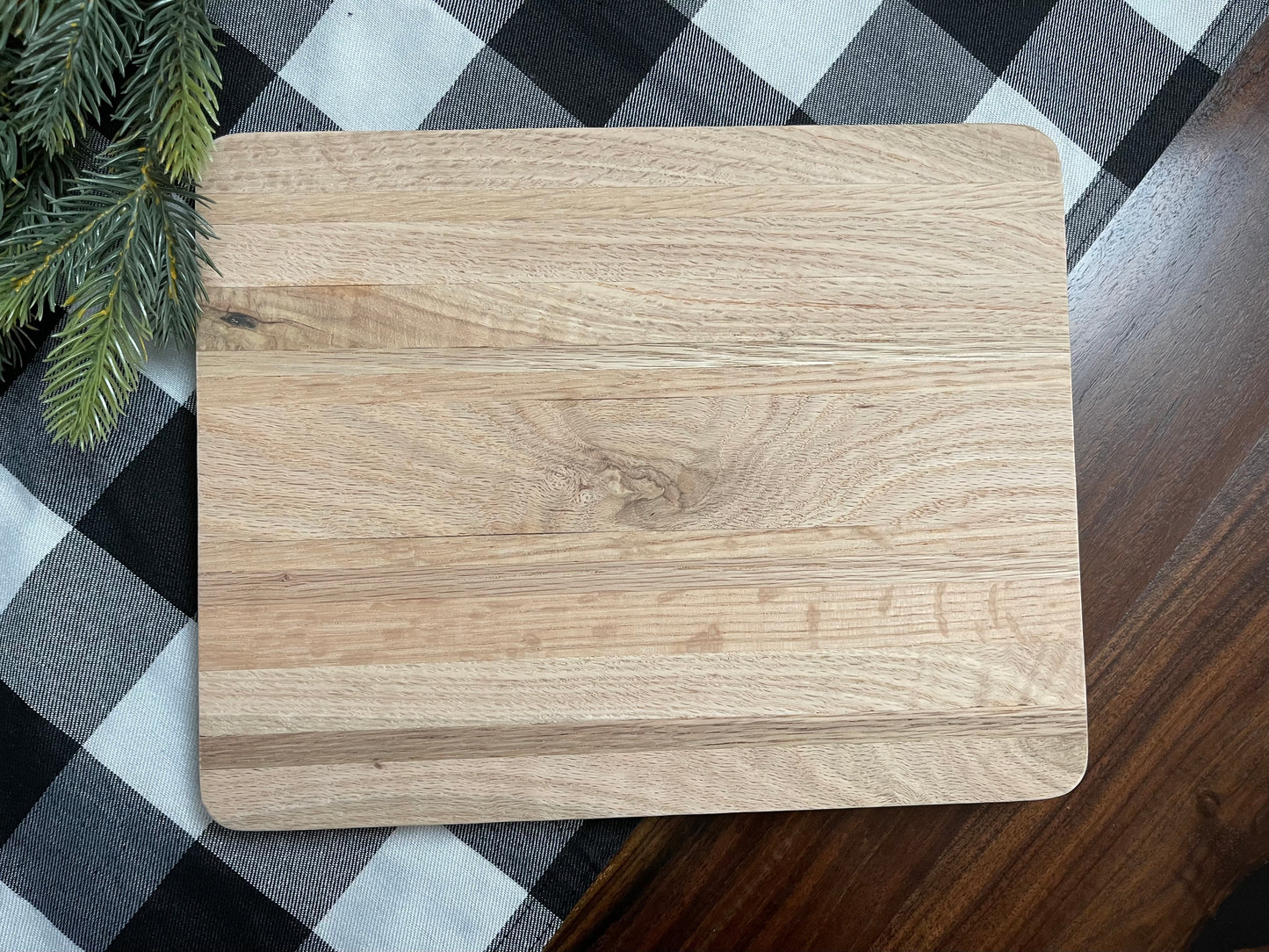 Hand Cut Laser Engraved Chunky Maple Wood Cutting Board #86