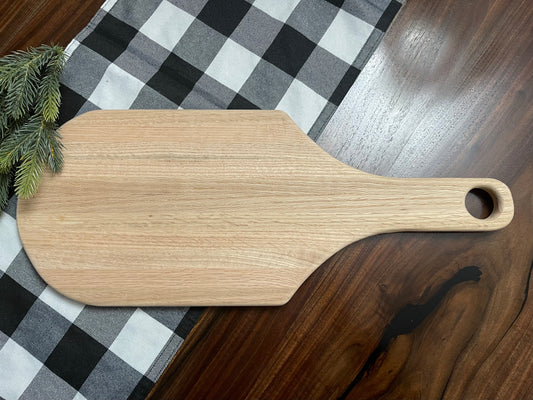 Hand Cut Laser Engraved Chunky Maple Wood Cutting Board #88