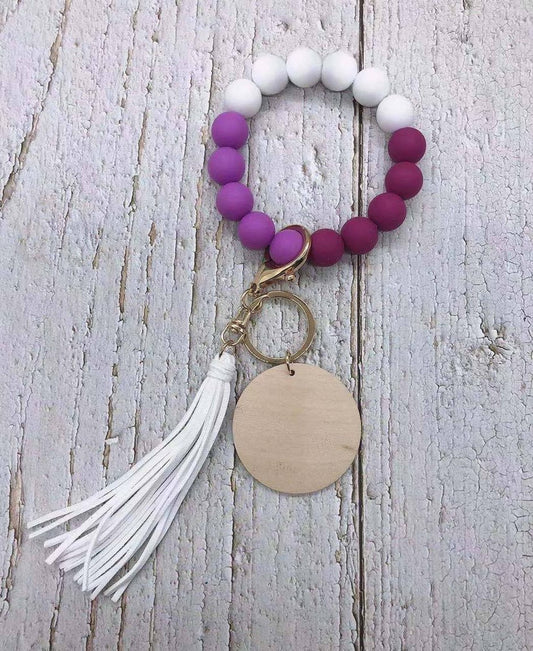 Amethyst Tassel Wristlet