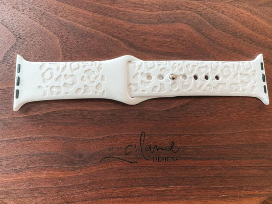 Leopard Engraved Silicone Watch Band